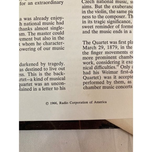 Classical Vinyl The Guarneri Quartet Performing Dvorak and Smetana String Quarte - Picture 6 of 9